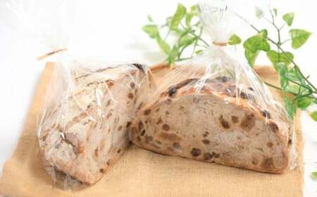 【ふるさと納税】＜【3回定期便】柑橘の皮入り☆限定！贅沢パン ＞天然酵母 パン ワインとの相性抜群 レーズン くるみ どっしり きめが細かい ハードパン 自家製酵母 450g×2個を3回連続でお届け！