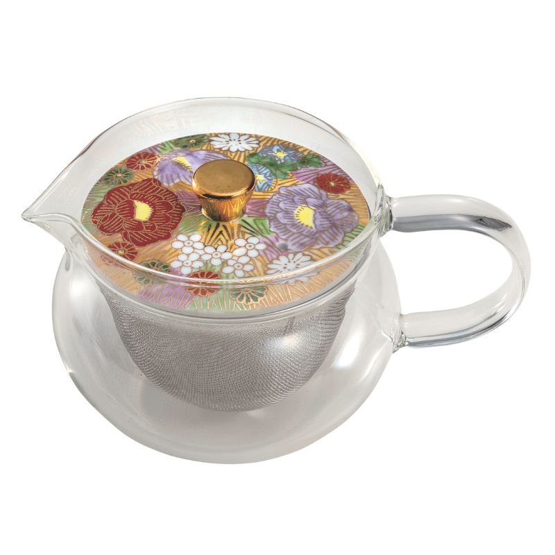 【ふるさと納税】九谷焼 九谷和ポットNAGOMI POT・金花詰　赤