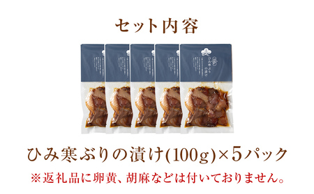 【ひみ寒ぶり】ぶり漬け丼 100g×5袋 | 小分け 冷凍 海鮮丼 簡単調理
