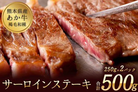 牛肉 あか牛 サーロイン ステーキ 500g ( 250g × 2枚 ) 牛肉 冷凍 《30日以内に出荷予定(土日祝除く)》 冷凍庫 個別 取分け 小分け 個包装 ステーキ肉 あかうし 赤牛 あか牛丼