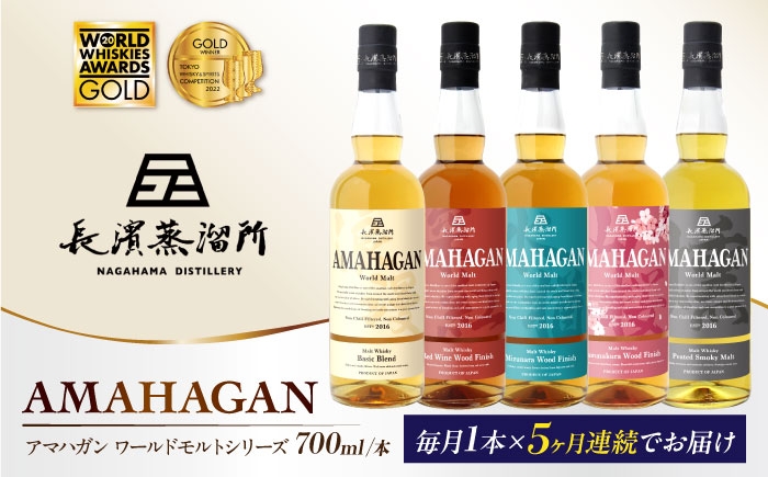 
            【全5回定期便】AMAHAGAN 人気ウイスキーが毎月届く定期便 [AQBX043] ウイスキー 洋酒 モルト アマハガン AMAHAGAN ビール 長浜浪漫ビール ウィスキー 酒 お酒 アルコール ハイボール 水割り ロック プレゼント 贈答 ギフト セット 晩酌 家飲み ご当地  定期便
          