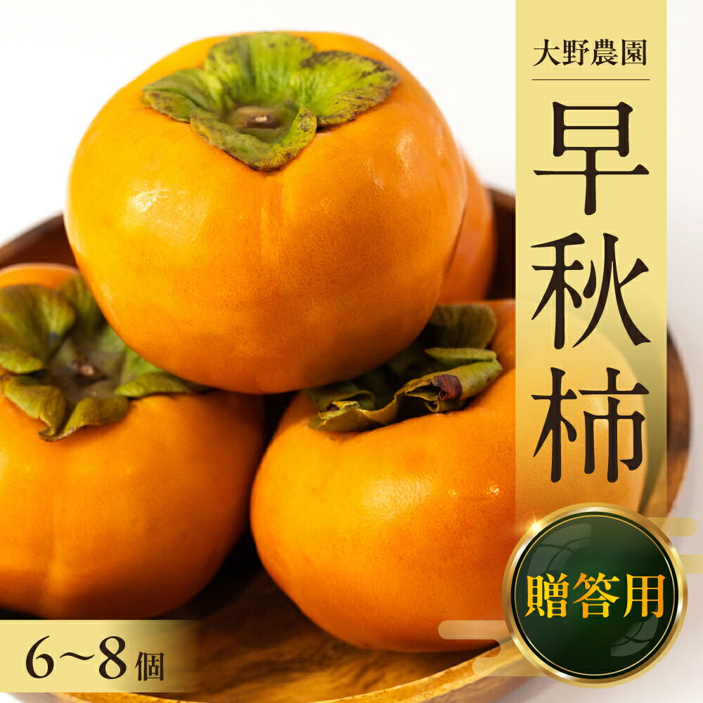【ふるさと納税】【令和7年産】《早い甘柿》大野農園の早秋柿 (6〜8個入)10月上旬〜10月下旬発送予定[mt1738]｜贈答 早秋 フルーツ カキ 果物 くだもの 甘い 岐阜県 本巣市 8000円