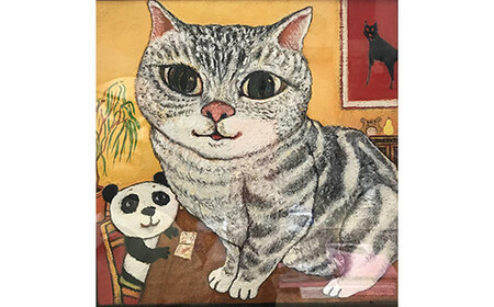 アーティストが『愛しいペットのポートレート』描きます 6号サイズ スクエア 410×410mm