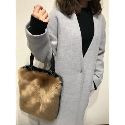 ふるさと納税 九度山町 OKADA TEXTILE バイカラ―バッグ(ブラック×キャメル) |  | 01