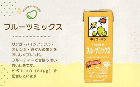 キッコーマン　フルーツ豆乳飲料3フレーバーセット