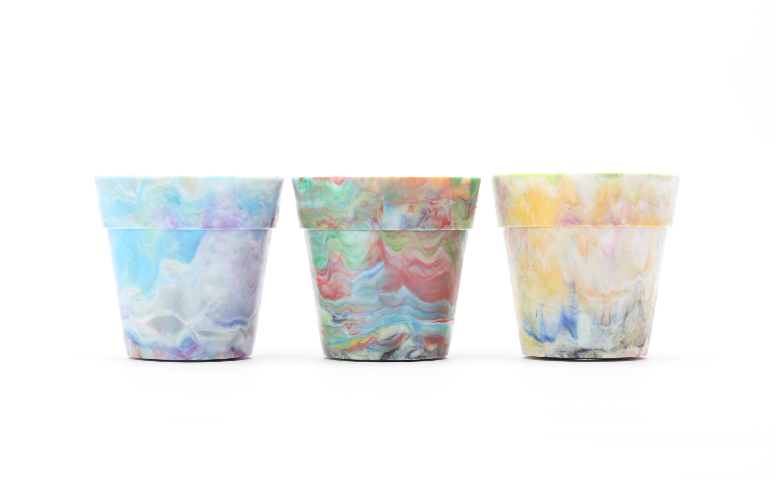 Precious Plastic Plant Pot 植木鉢(小)3個セット B