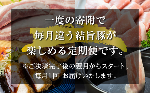 《まるごと定期便》結旨豚 三昧 5回 お届け ロース肉 しゃぶしゃぶ 国産 豚肉 焼肉 バラ 切り落とし スライス カツ とんかつ 食べ比べ 定期便  [S601] 定期便 豚肉 ぶた 切り落とし 焼肉 定期便 豚肉 肉