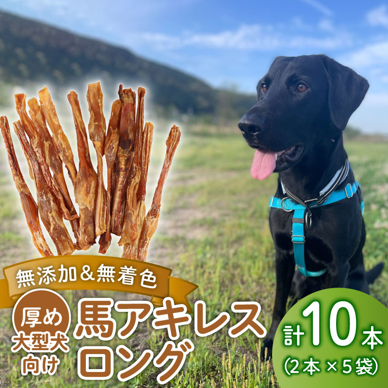 ドッグフード 馬アキレスロング 10本 2本入×5袋 馬 ドックフード アキレス ロング ペット おやつ ペット用品 犬用  無添加 無着色 安心 安全 自然食品　KT012