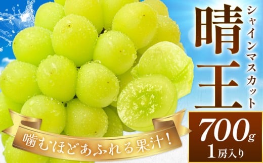 【2026年先行予約】ぶどう シャインマスカット 晴王 約700g (1房入り) 満天フルーツ《2026年9月上旬-10月末頃出荷》岡山県 浅口市 送料無料 マスカット フルーツ 果物 お取り寄せフルーツ 贈り物 ギフト 国産 岡山県産【配送不可地域あり】