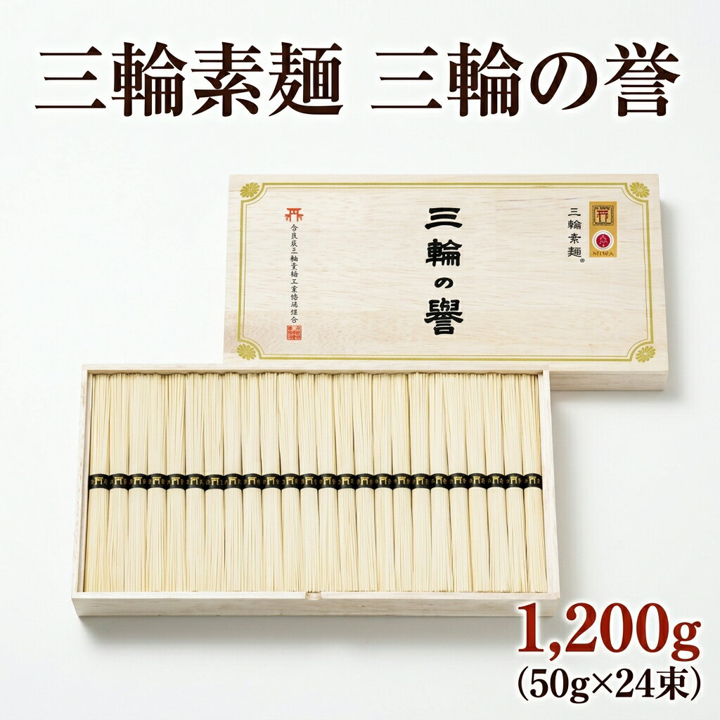 【ふるさと納税】三輪素麺 三輪の誉 1,200g（50g×24束）