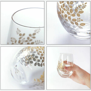 みよし漆器本舗 ぬりもん de Verre タンブラー グラス 蒔絵 萩 360ml 単品 紀州塗り 紀州漆器