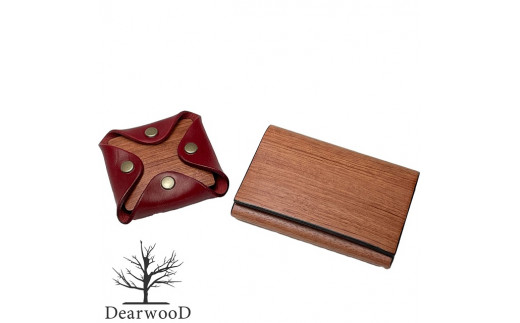 
DearwooD Card Case ＆ Coin Case(レッド)
