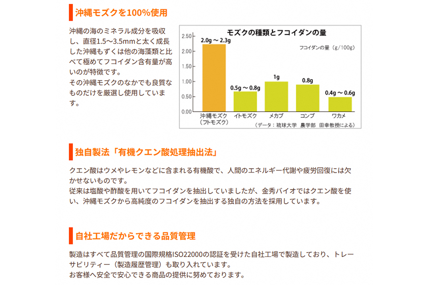 【金秀バイオ】すこやかフコイダン　3箱（1箱あたり30袋入り）90日分（約3ヶ月分）