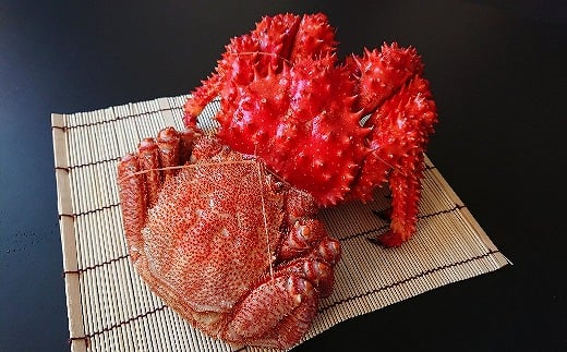 C-21004【12/21まで年内配送】 【北海道根室産】毛がに・花咲がに各450g前後×1尾