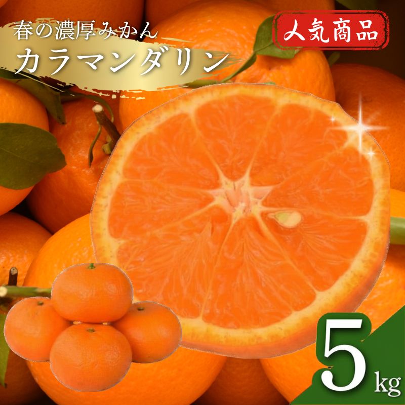 【ふるさと納税】 ＜先行予約＞カラマンダリン【秀品】5kg ※2027年4月上旬～5月中旬頃に順次発送予定【期間限定・数量限定】 / 柑橘 季節限定 お取り寄せ 産地直送 贈答品 ギフト 果物 フルーツ 田辺市 和歌山県
