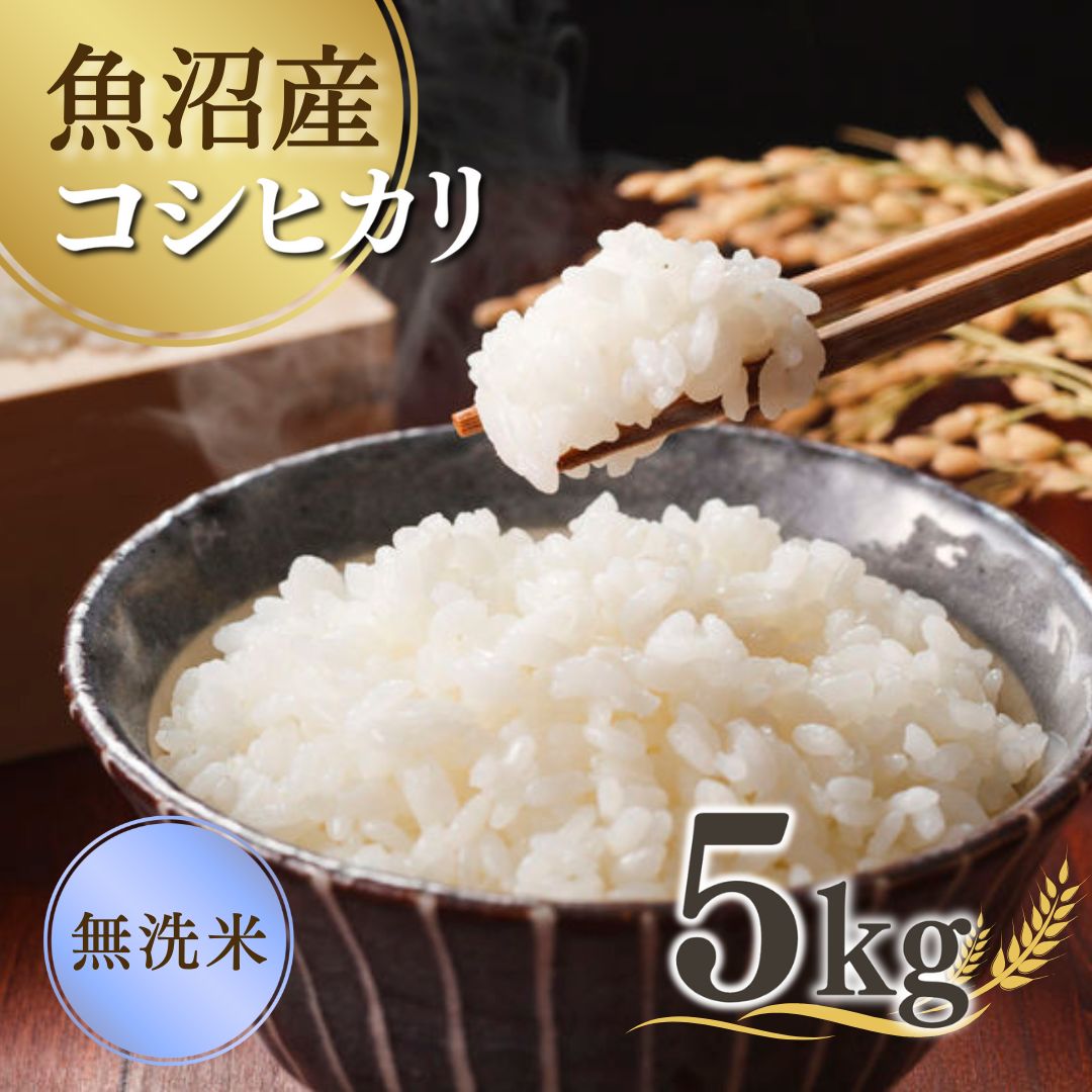 【ふるさと納税】【先行予約】 令和7年産新米 魚沼産コシヒカリ 無洗米 5kg(5kg×1袋) 雪室貯蔵 吉兆楽 【0038-0002-01】