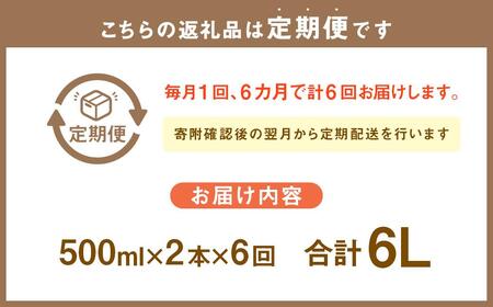 【6回定期便】小樽の造り酒屋 本みりん(500ml×2本)