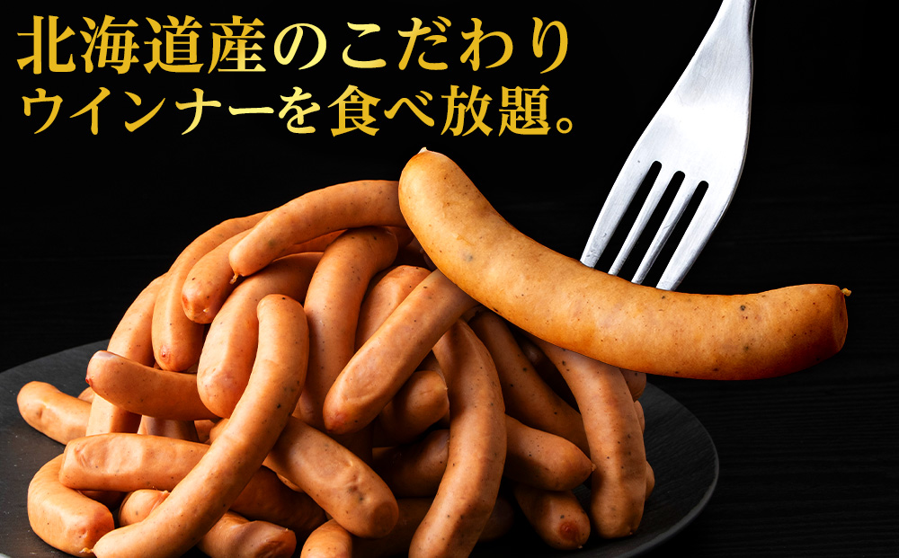【7営業日以内発送】【大容量】トワ・ヴェールの荒挽きウインナー（約1㎏・40本）黒松内町特産物手づくり加工センター