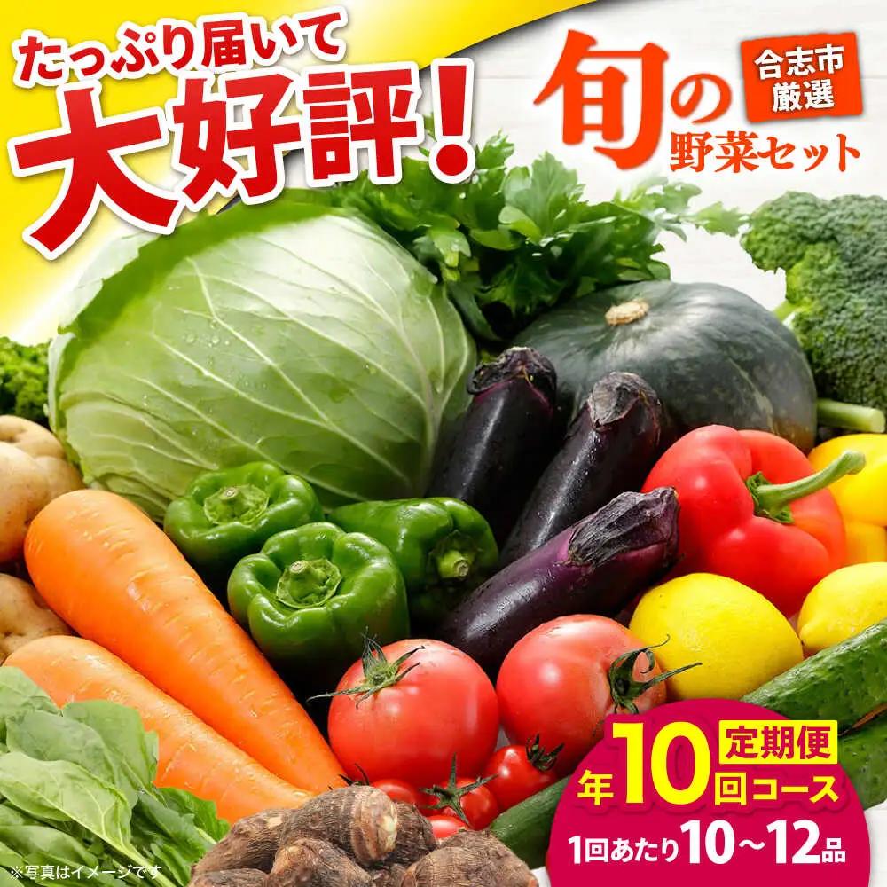 令和8年熊本地震復興支援 【年10回定期便】合志の旬のお野菜10〜12品目野菜定期便[AYAB013]