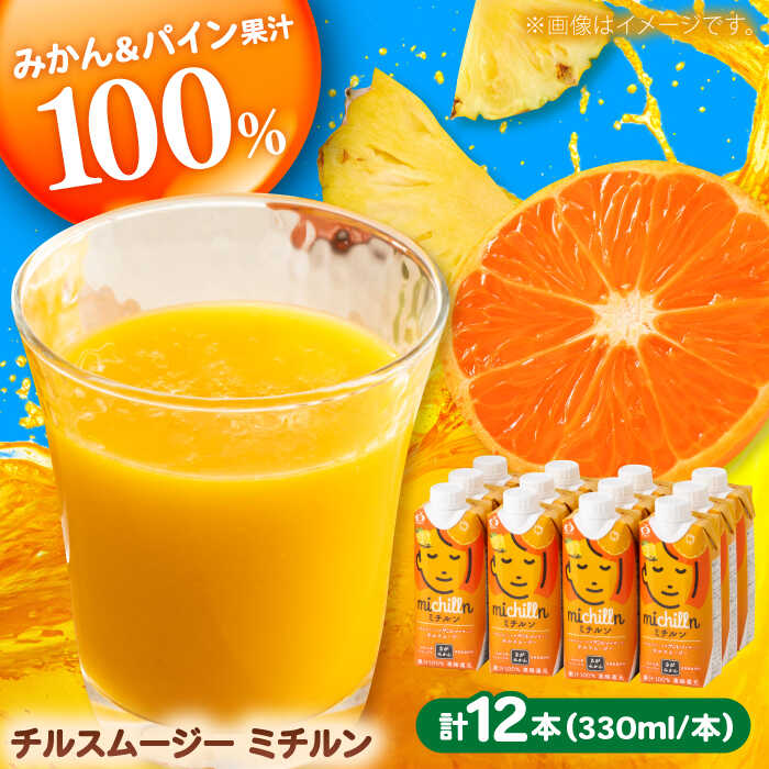 【ふるさと納税】【果汁100％】チルスムージーミチルン（330ml×12本） / みかんジュース オレンジジュース パインジュース フルーツ 果汁100% / 佐賀県 / さが風土館季楽 [41AABE105]