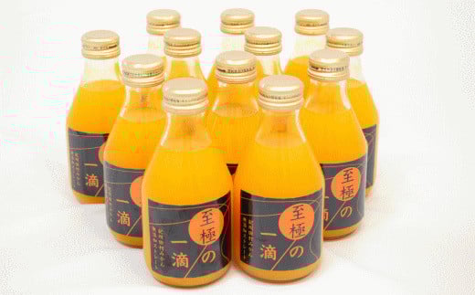 【無添加】田村みかんの新鮮100％ジュース「至極の一滴」180ml×12本入り【tec936A】