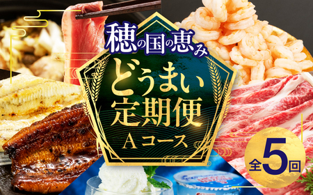 穂の国の恵み どうまい 定期便 Aコース 鴨 鴨肉 鍋 セット むき海老 エビ 姫牛 牛 牛肉 フローズンヨーグルト アイス うなぎ 鰻