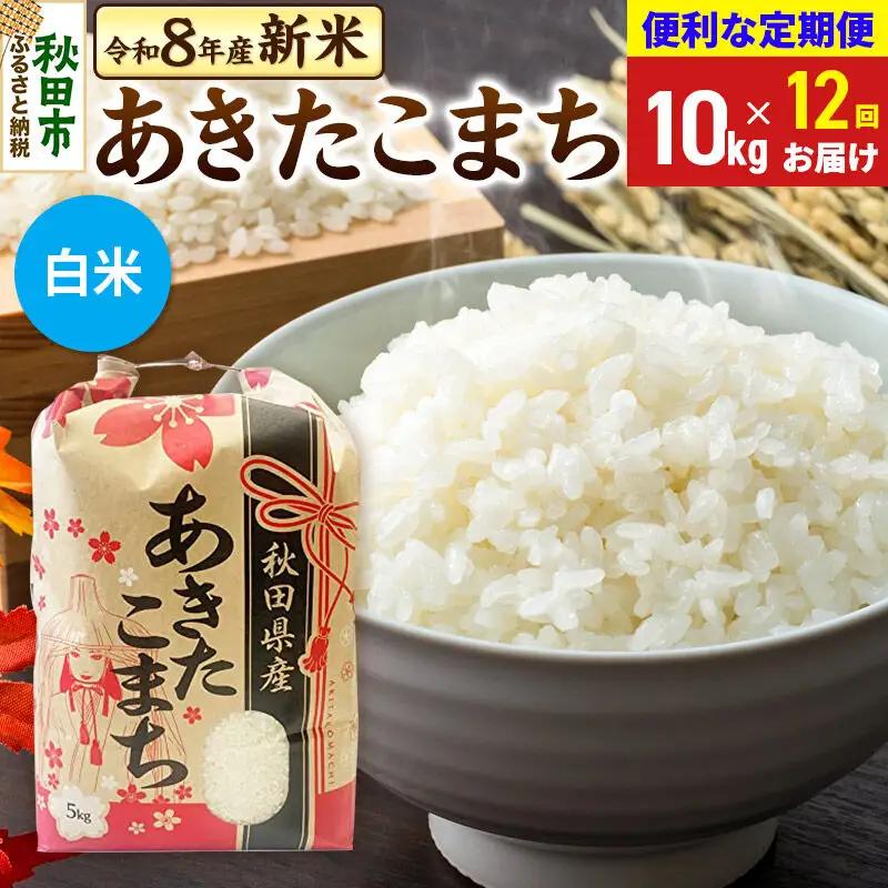 《令和8年産》《定期便12ヶ月》 あきたこまち 一等米 10kg(5kg×2袋) 【白米】秋田県産 こまちライン