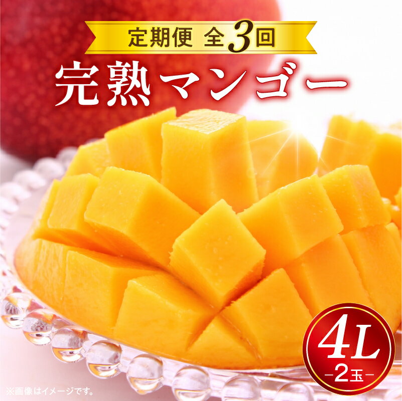 【ふるさと納税】《2026年発送 先行予約》【数量・期間限定】 完熟マンゴー 4L 2玉 定期便 全3回 完熟 マンゴー 果物 フルーツ 旬 旬の果物 スイーツ デザート 青果物 贈り物 ギフト プレゼント 贈答 おすそ分け ご褒美 定期 南国フルーツ 宮崎 おすすめ 宮崎県 宮崎市