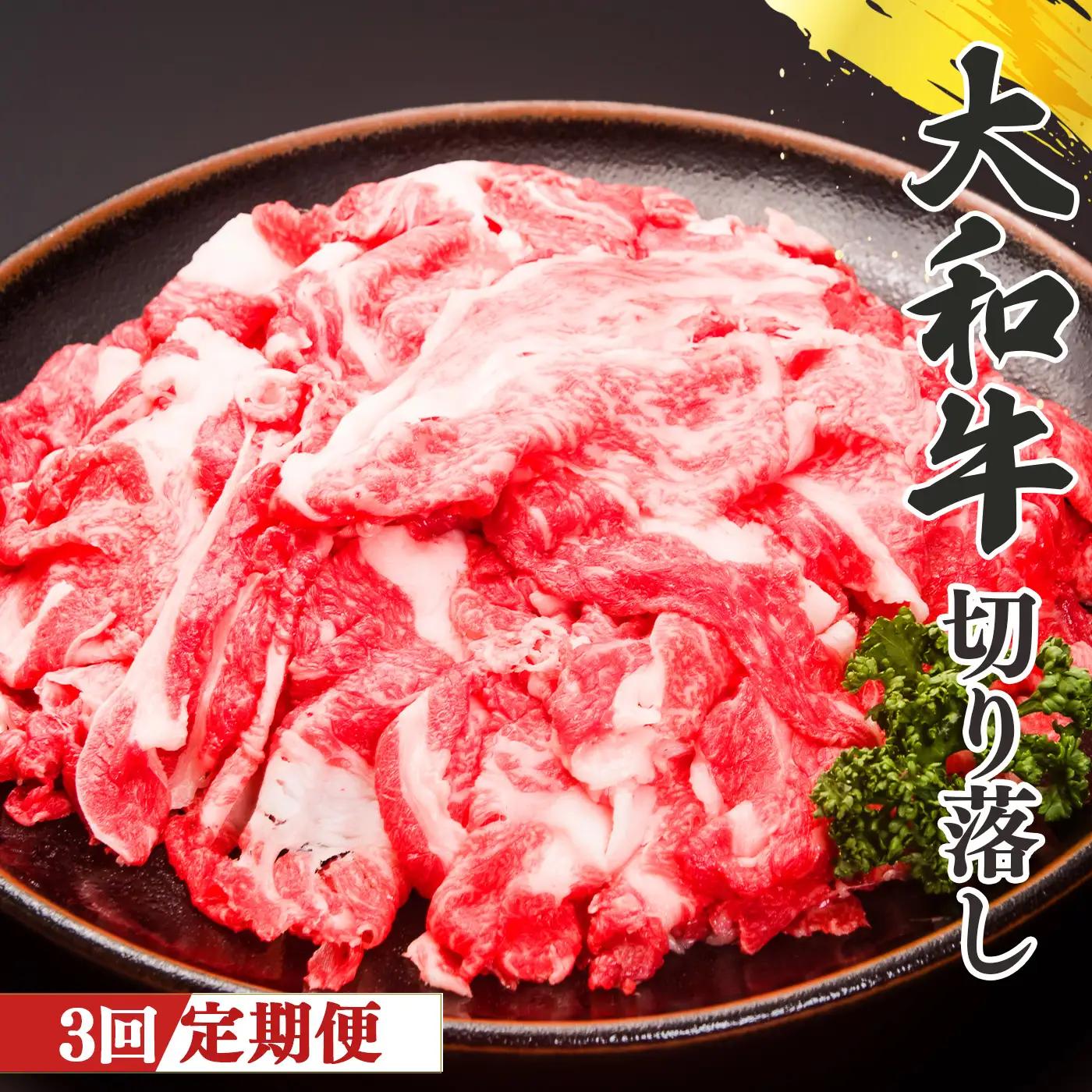 【 定期便 3回 】 奈良県産 黒毛和牛 大和牛 切り落し 500g ( 250g x2) ｜ブランド牛 和牛 金井畜産