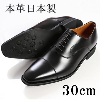 ふるさと納税 大和郡山市 紳士靴 牛革内羽根ストレートチップ 紐タイプ ビジネスシューズ 黒 30cm No.K1010