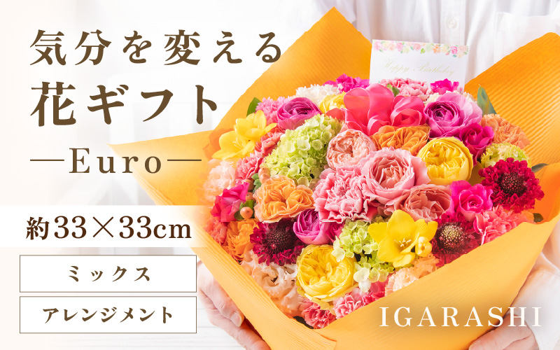 気分を変える花ギフト Euro(アレンジメント・ミックス) [aw062-d003_01]
