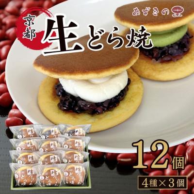 ふるさと納税 亀岡市 生どら12個入(小倉3個/抹茶3個/栗3個/チョコ3個)あずきの里謹製