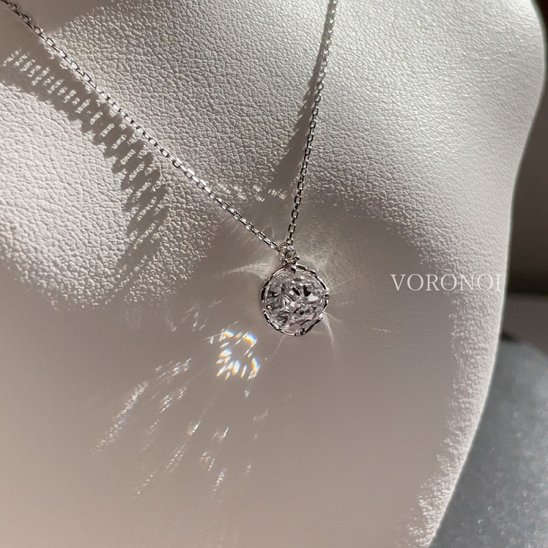 K10WG クリアクォーツ フラワーカット ダイヤモンドネックレス MINAMOセッティング VO0072PCQ