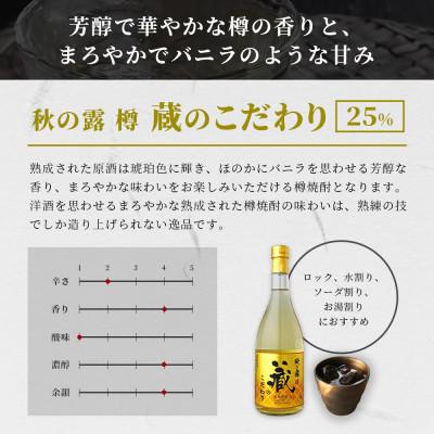 ふるさと納税 多良木町 常楽酒造 球磨焼酎【秋の露 蔵のこだわり】米焼酎 720ml×1本 063-0686(多良木町) |  | 02