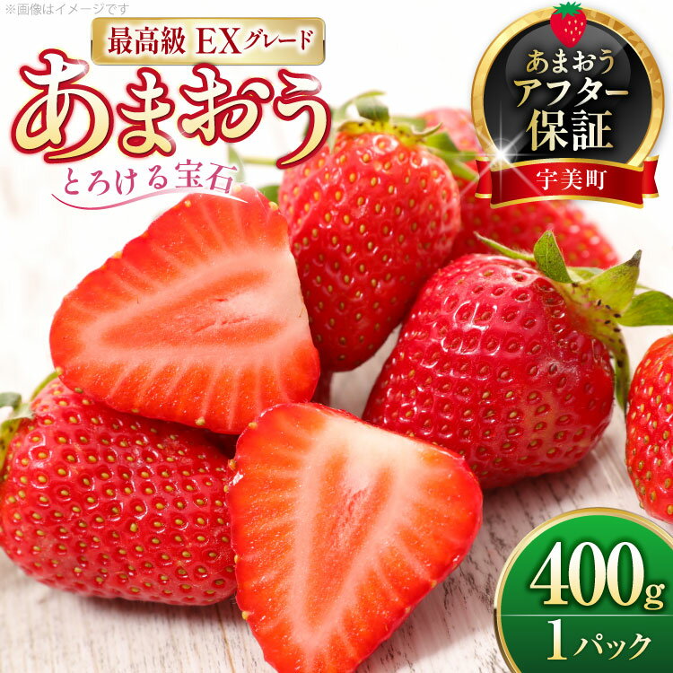 【ふるさと納税】いちご あまおう プレミアムEX 400g 1パック 化粧箱入り[THE FARM_strawberry 福岡県 宇美町 um40azo780014] あまおう 苺 イチゴ 甘い レビューキャンペーン