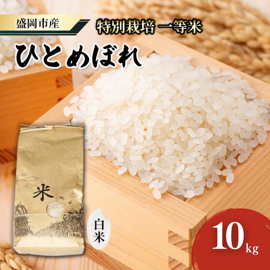 【ふるさと納税】盛岡 大櫻農園 「ひとめぼれ 白米」10kg 特別栽培 一等米 2025年産新米 お米 精米 白米 こめ コメ おこめ ごはん ブランド米 常温 国産 岩手県 岩手 盛岡市産 　お届け：2025年10月中旬～2026年8月下旬
