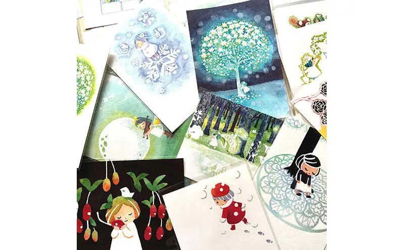 絵はがき ちくちく鳥 コンプリートセット 絵はがき【全42枚】