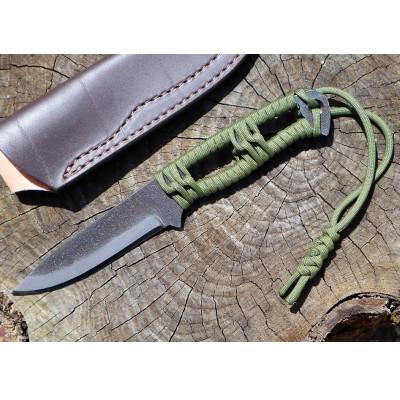 ふるさと納税 南国市 【晶之作】アウトドアナイフ:MASANO　白鋼【パラシュートコード　グリーン】皮ケース |  | 01