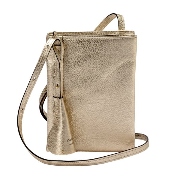 item2481豊岡鞄 Shokolatt ショルダーポーチ 2層式 大 ゴールド