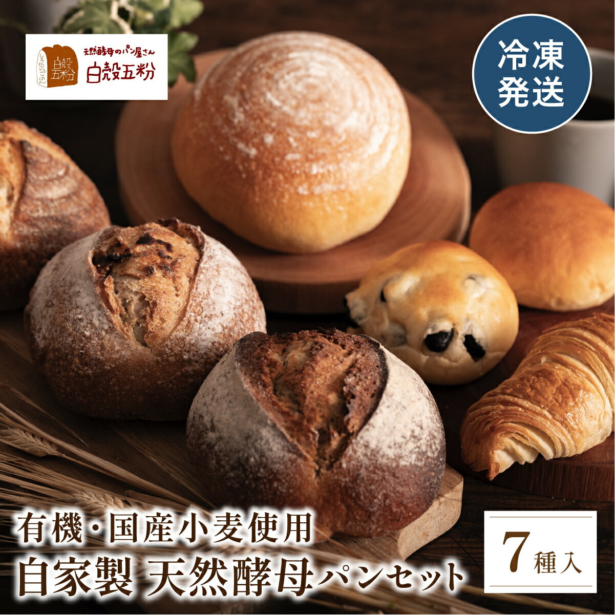 【ふるさと納税】自家製天然酵母 7種入り パン セット | 兵庫県 丹波篠山市 天然酵母 国産小麦 有機 オーガニック パンセット 詰め合わせ お試し 冷凍