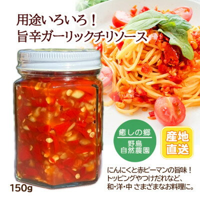 【ふるさと納税】【東京都東久留米市】旨辛ガーリックチリソース 150g×1本 野島自然農園【配送不可地域：離島】【1679615】