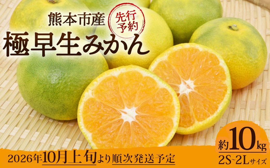 
                  極早生 みかん 約10kg （2S～2Lサイズ）【2026年10月上旬～11月上旬発送予定】
                