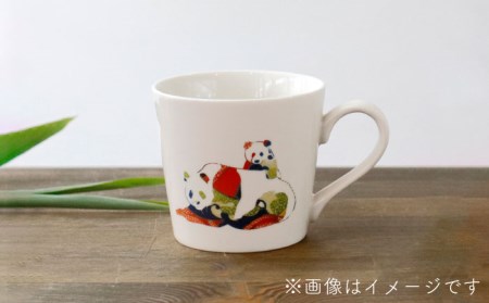 【美濃焼】 温度で変化する器 温感 パンダ マグカップ （2個） 『親子のふれあいパンダ』 【丸モ高木陶器】 [TBA074]