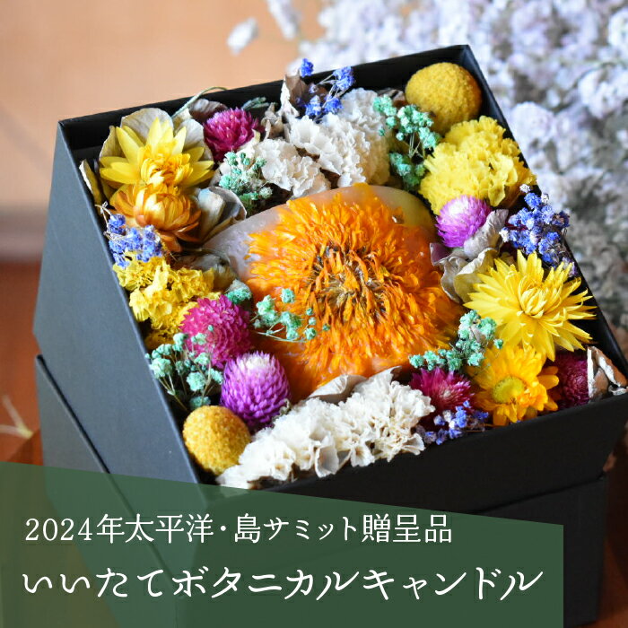 【ふるさと納税】【2024年太平洋・島サミット贈呈品】いいたてボタニカルキャンドル ITTAC001 | キャンドル プレゼント ギフト ろうそく 可愛い かわいい カワイイ日用品 雑貨 福島 飯舘村 |