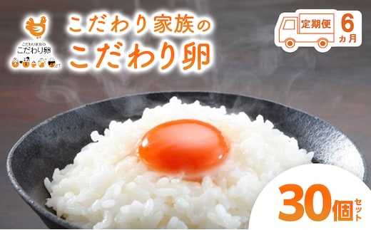 
										
										6ヶ月 定期便 こだわり家族のこだわり卵 30個 セット 安芸高田市 たまご 鶏卵 6回
									