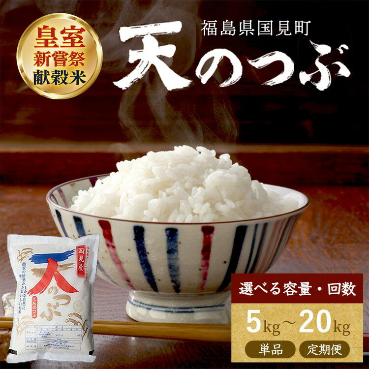 【ふるさと納税】【選べる内容量・配送回数】【令和8年産】米　国見町産　天のつぶ 5kg 10kg 15kg 20kg 1回配送 2回配送 3回定期便 4回定期便 5回定期便 ※2026年10月～発送