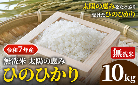 【令和7年産】無洗米 岡山県産 ひのひかり 笠岡産 10kg《10月下旬頃出荷》農事組合法人奥山営農組合 太陽の恵み