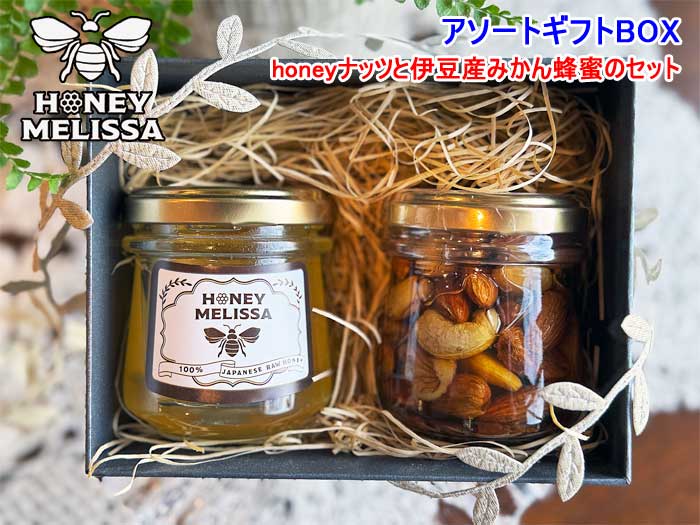 【ふるさと納税】ハロウィンギフト＆お歳暮ギフトにも最適 アソートギフトBOX honeyナッツと伊豆産みかん蜂蜜のセット