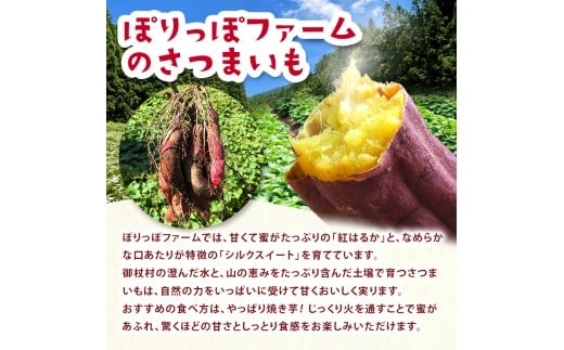 【先行予約】【数量・期間限定】 蜜滴る紅はるか2キロ（栽培期間中は農薬・化学肥料不使用）| 紅はるか さつまいも 化学肥料不使用 蜜たっぷり 甘いさつまいも 自然栽培 山の恵み ぽりっぽファーム 奈良県 御杖村
