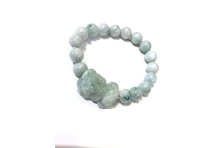 【限定】翡翠ヒキュウ付ブレスレット（２色）　アクセサリー　ブレスレット　パワーストーン※着日指定不可◇